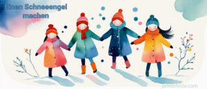 Einen Schneeengel machen